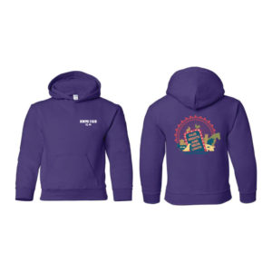 Youth Unisex Purple Hooded Sweatshirt [GIL-18500B]