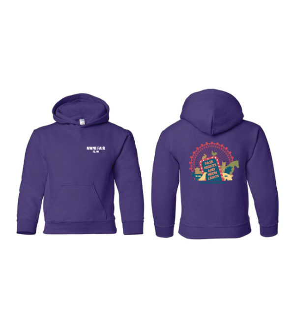 Youth Unisex Purple Hooded Sweatshirt [GIL-18500B]