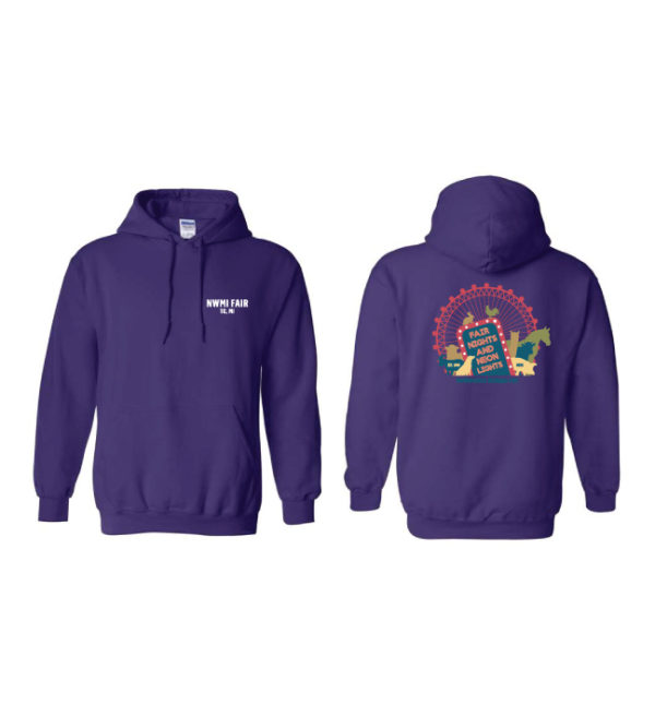 Adult Unisex Purple Hooded Sweatshirt [GIL-18500]