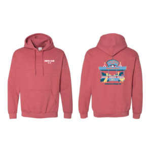 Adult Unisex Heather Scarlet Red Hooded Sweatshirt  [GIL-18500]