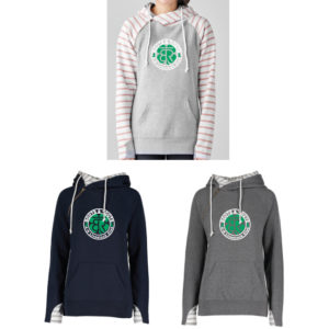 Ladies Stripe Double Hood Pullover [ENZA-38379]