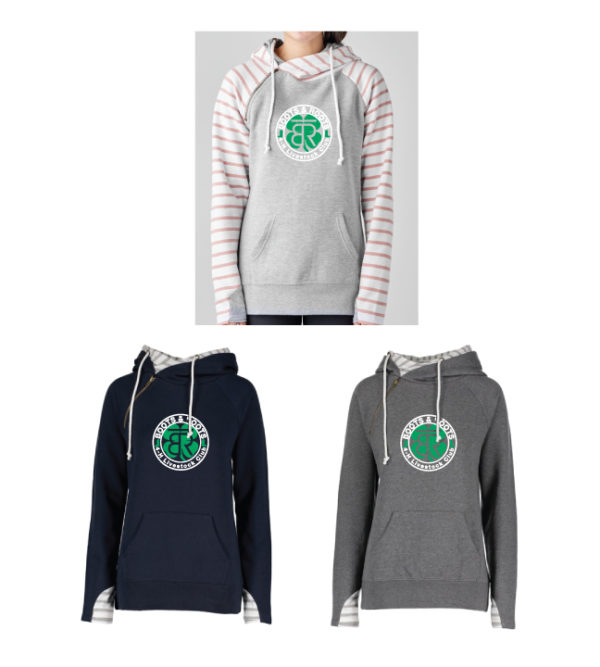 Ladies Stripe Double Hood Pullover [ENZA-38379]