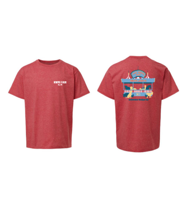 Youth Unisex Heather Red Tee [GIL-64000B]