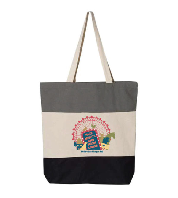 Black/Natural/Grey Tricolor Tote (Ferris Wheel) [Q125900]