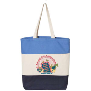 Navy/Natural/Carolina Blue Tricolor Tote (Ferris Wheel) [Q125900]