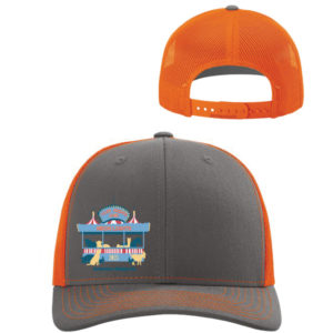 Charcoal/Orange Snapback Trucker Cap (Booth)) [RICH-112]