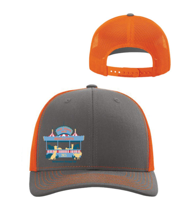 Charcoal/Orange Snapback Trucker Cap (Booth)) [RICH-112]