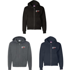 Men's Powerblend® Full-Zip Hooded Sweatshirt [S800]
