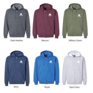 Adult Unisex Full-Zip Hooded Sweatshirt [GIL-SF600]