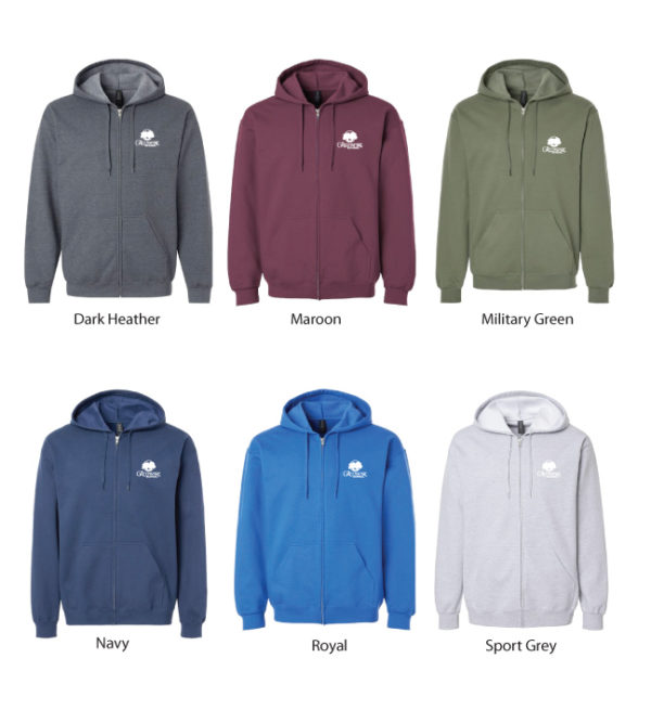 Adult Unisex Full-Zip Hooded Sweatshirt [GIL-SF600]