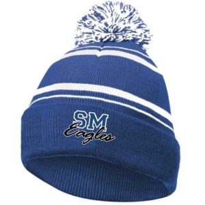 Holloway Blue & White Pom Beanie - ST. MARY'S