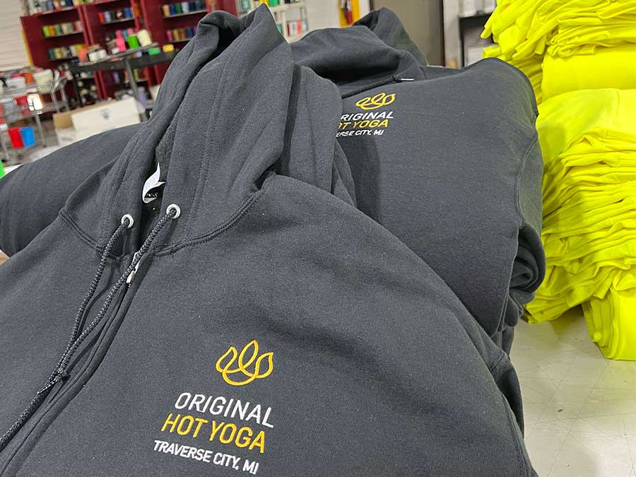 Embroidered Full-Zip Hoodies for Original Hot Yoga