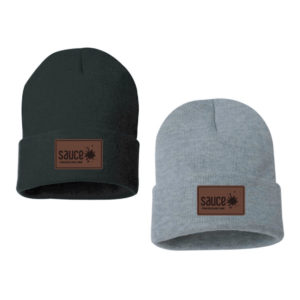 2" Solid Cuffed Beanie Leather Patch [Sauce] [SP12]