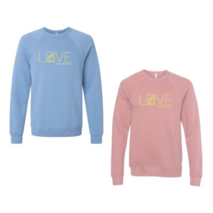 Adult Unisex "LOVE" Crewneck Sweatshirt [BC-3901]