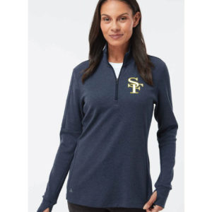 Adidas Women's 3-Stripes Quarter-Zip Sweater Pullover [A555]