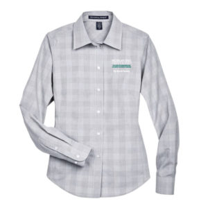 Women's Crown Collection Glen Plaid Woven Dress Shirt [DG520W]