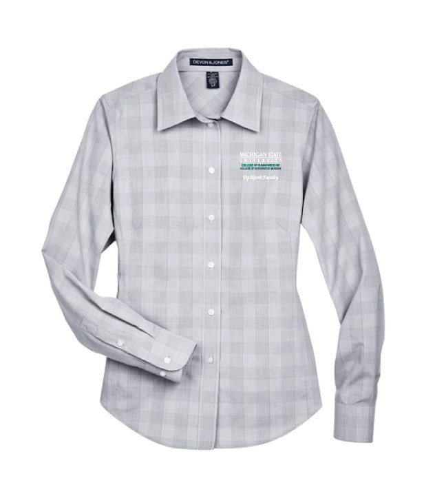 women's gray dress shirt Womens 3/4 Sleeve Stretch Dress Shirt