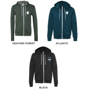 Unisex Sponge Fleece Full-Zip Hoodie Sweatshirt [BC-3739]