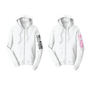 Unisex White Full-Zip Hooded Sweatshirt [PC850ZH]